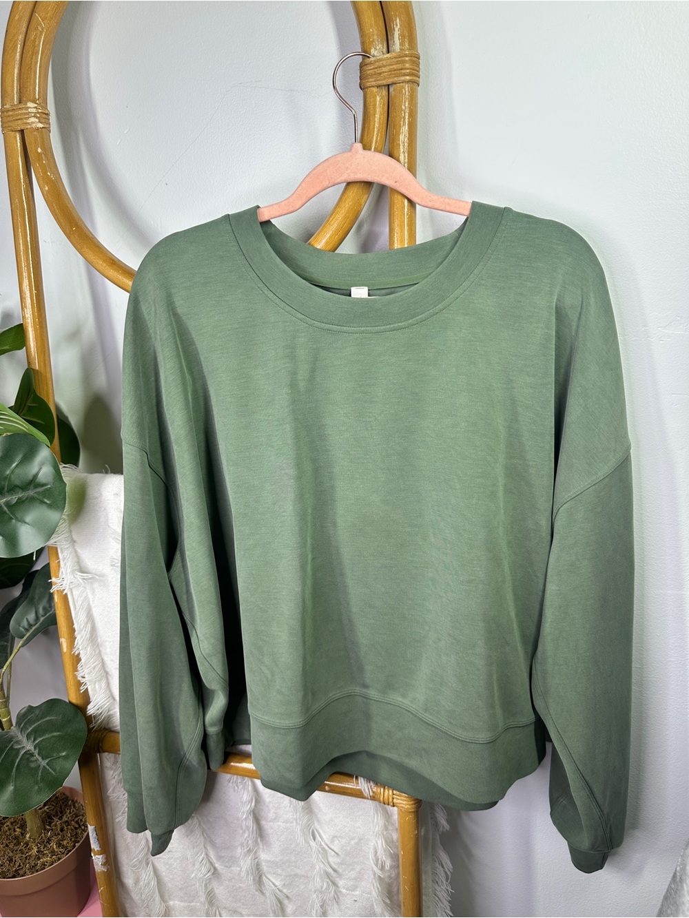 lululemon athletica Olive Green Crewneck Sweatshirt